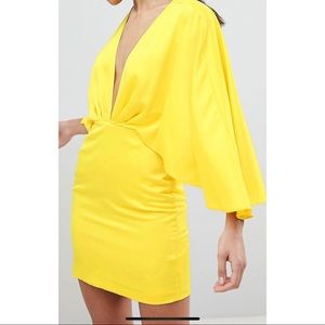 Satin Yellow Dress